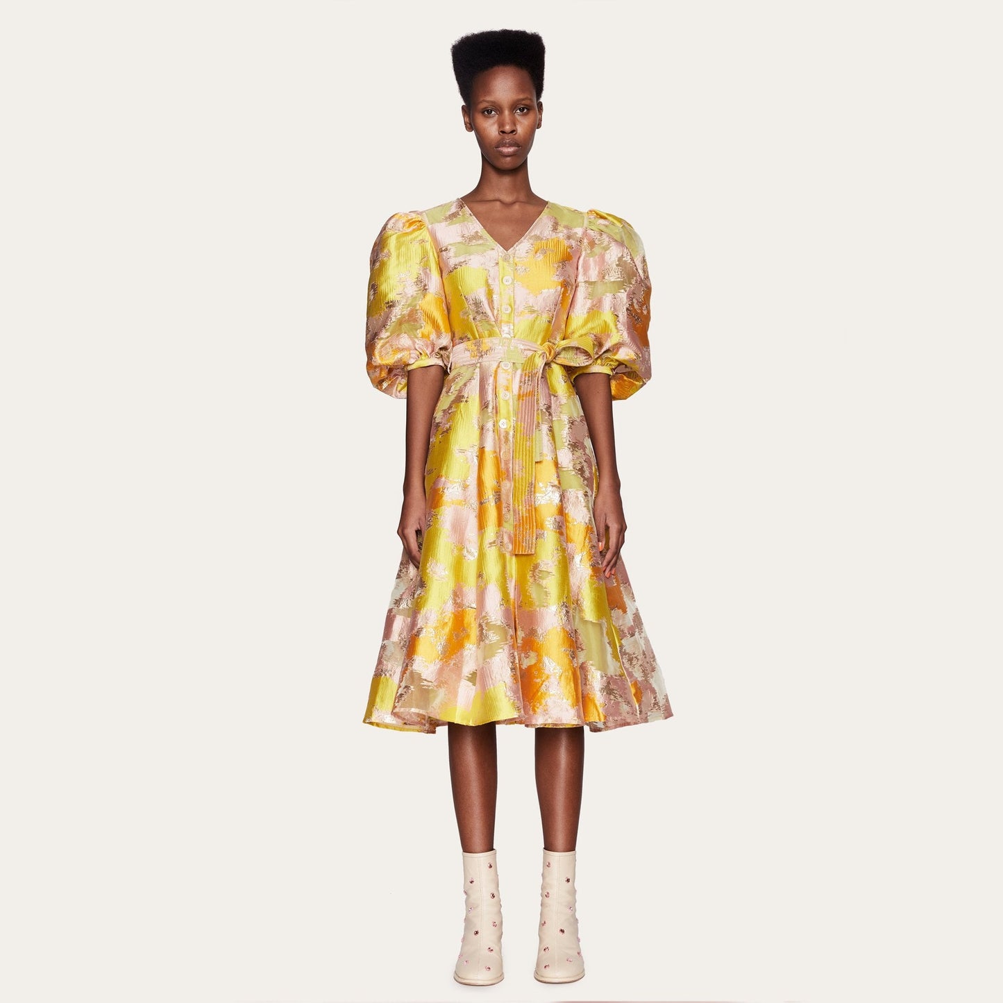 - Amira - Abstract Print Dress - Multi