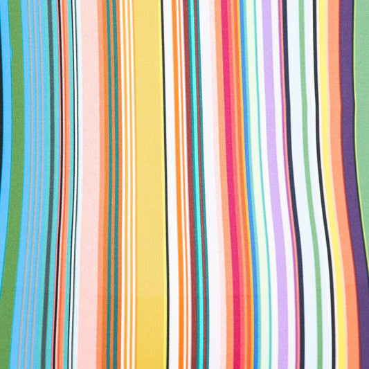 - Stripe Print Wrap Swimsuit - Multi