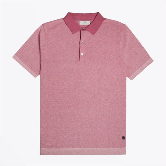 - Cashmere Blend Knitted Polo - Pink