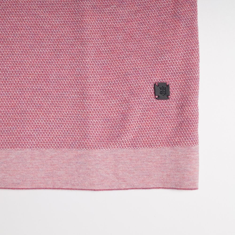 - Cashmere Blend Knitted Polo - Pink