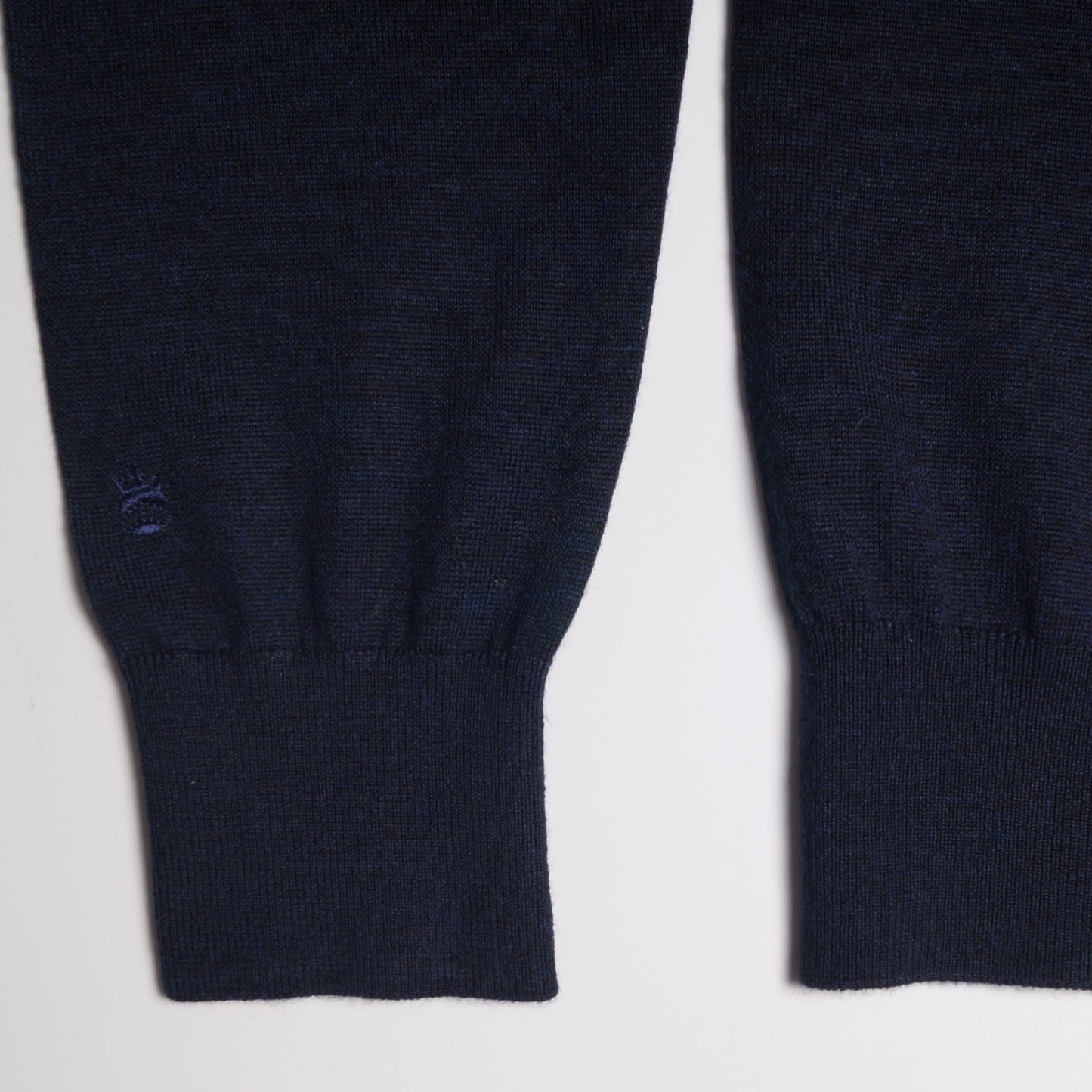 Merino Crew Neck Knit Sweater - Navy