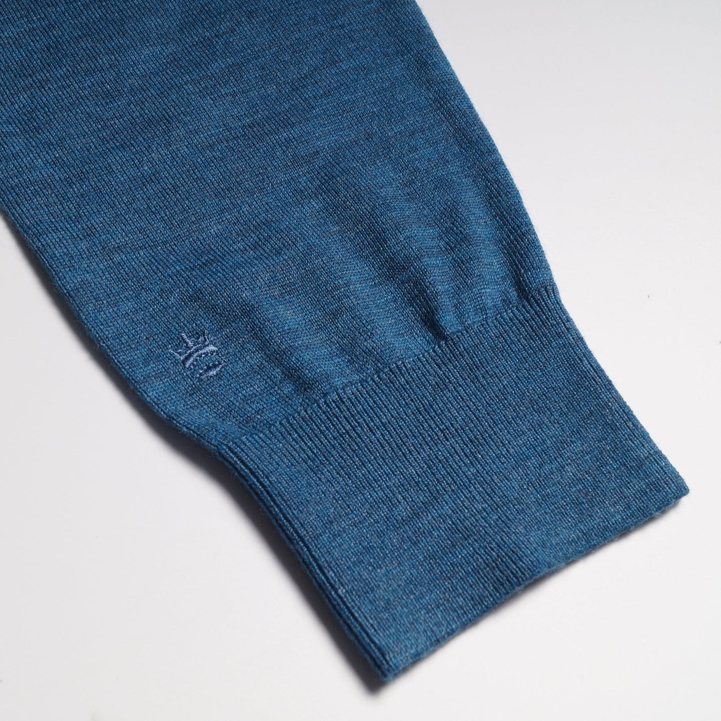 Merino Crew Neck Knit Sweater - Petrol Blue