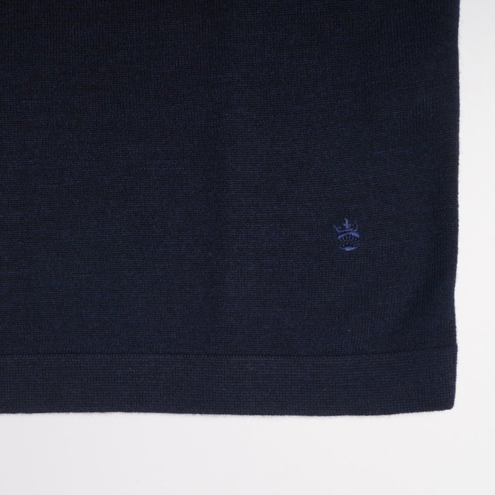 Thomas Merino Crew Neck T-Shirt - Navy