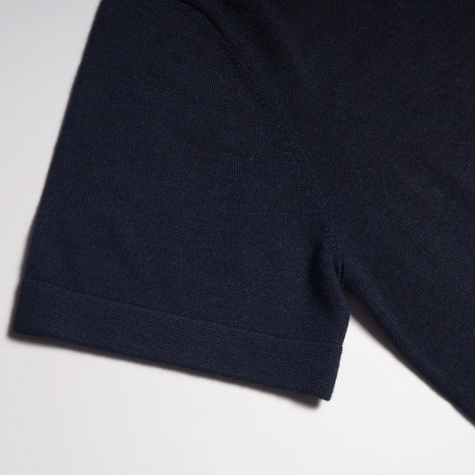 Merino Crew Neck T-Shirt - Navy