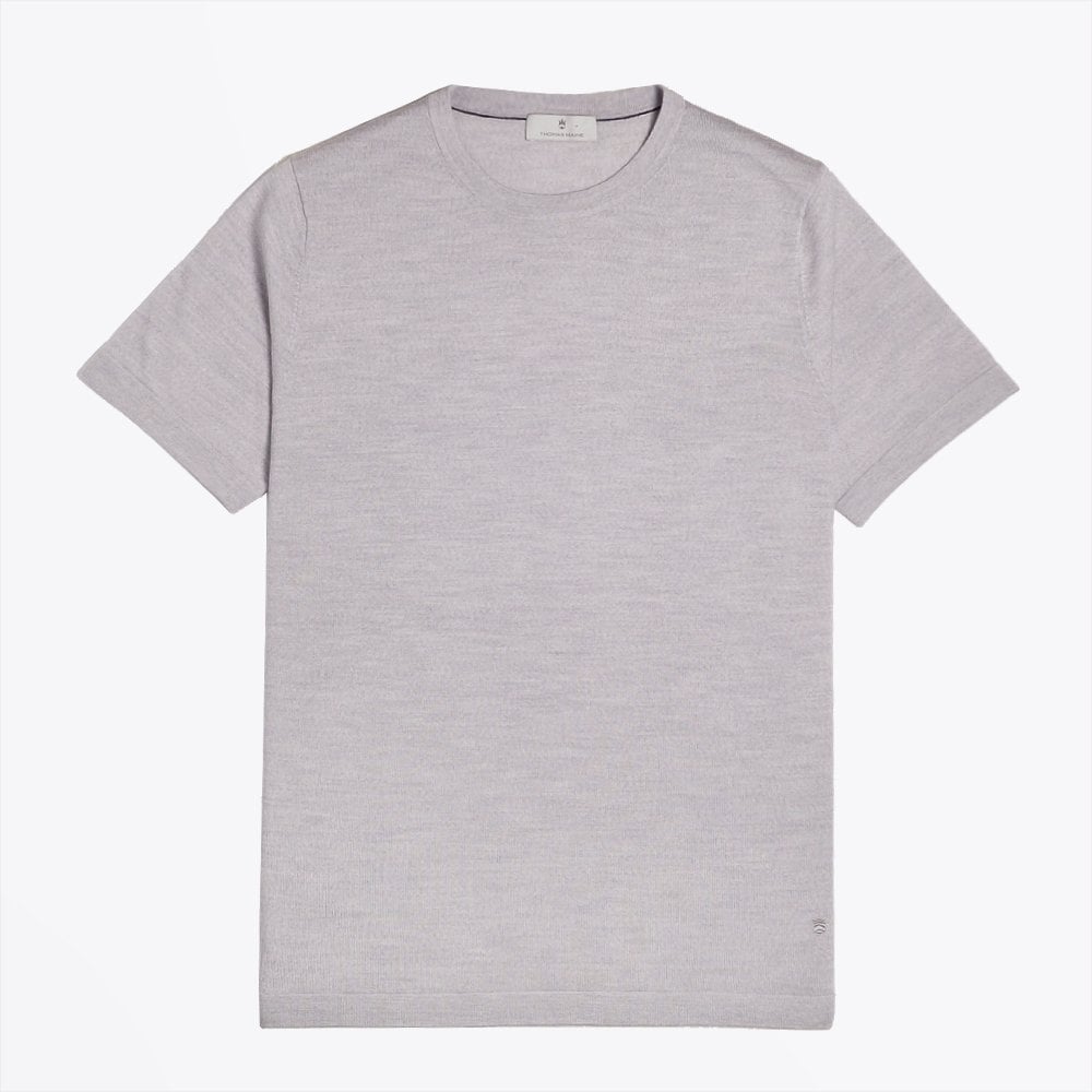 Thomas Merino Crew Neck T-Shirt - Grey