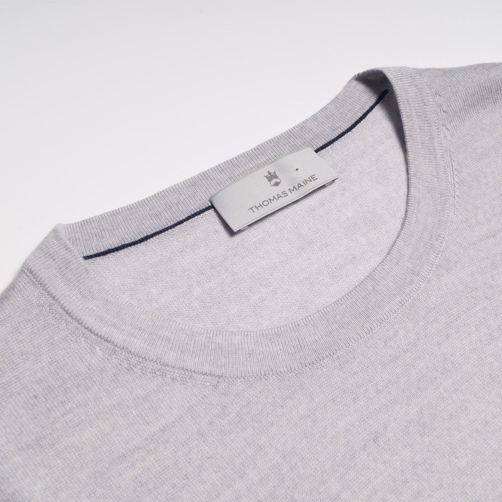 Merino Crew Neck T-Shirt - Grey