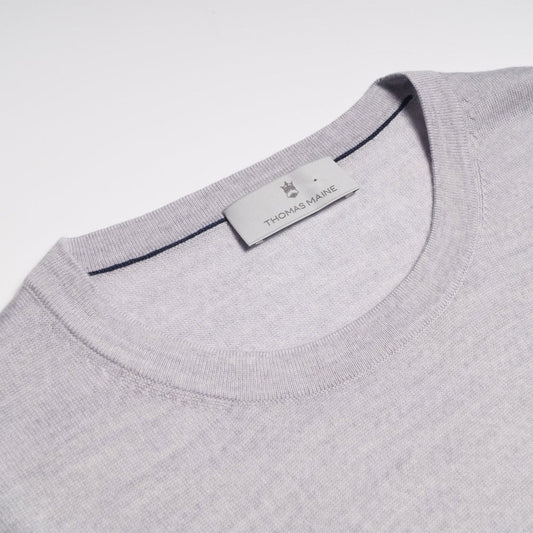 Merino Crew Neck T-Shirt - Grey