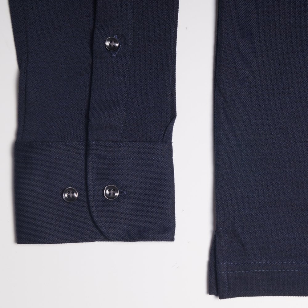 - Cotton Polo Shirt - Navy