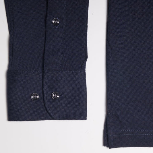 - Cotton Polo Shirt - Navy