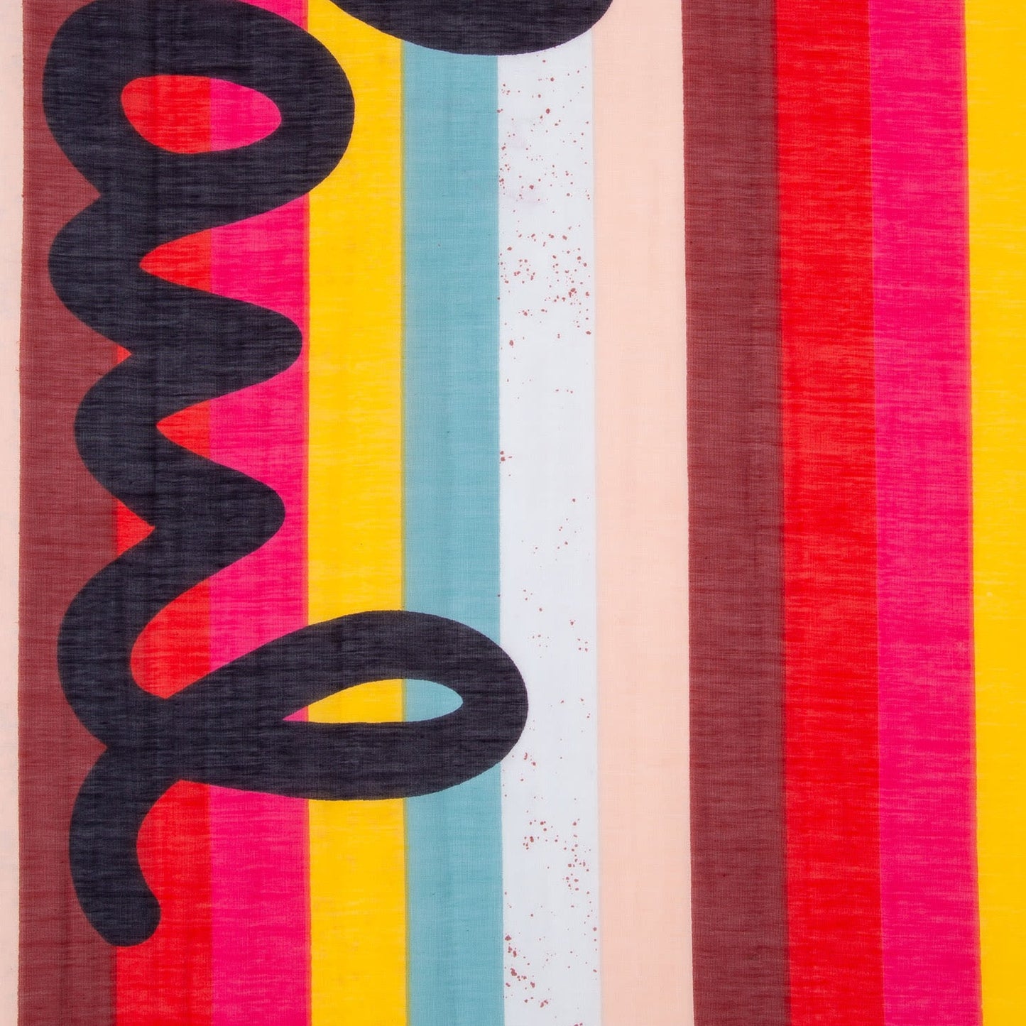 - 'Swirl Stripe' Cotton-Blend Scarf - Multi