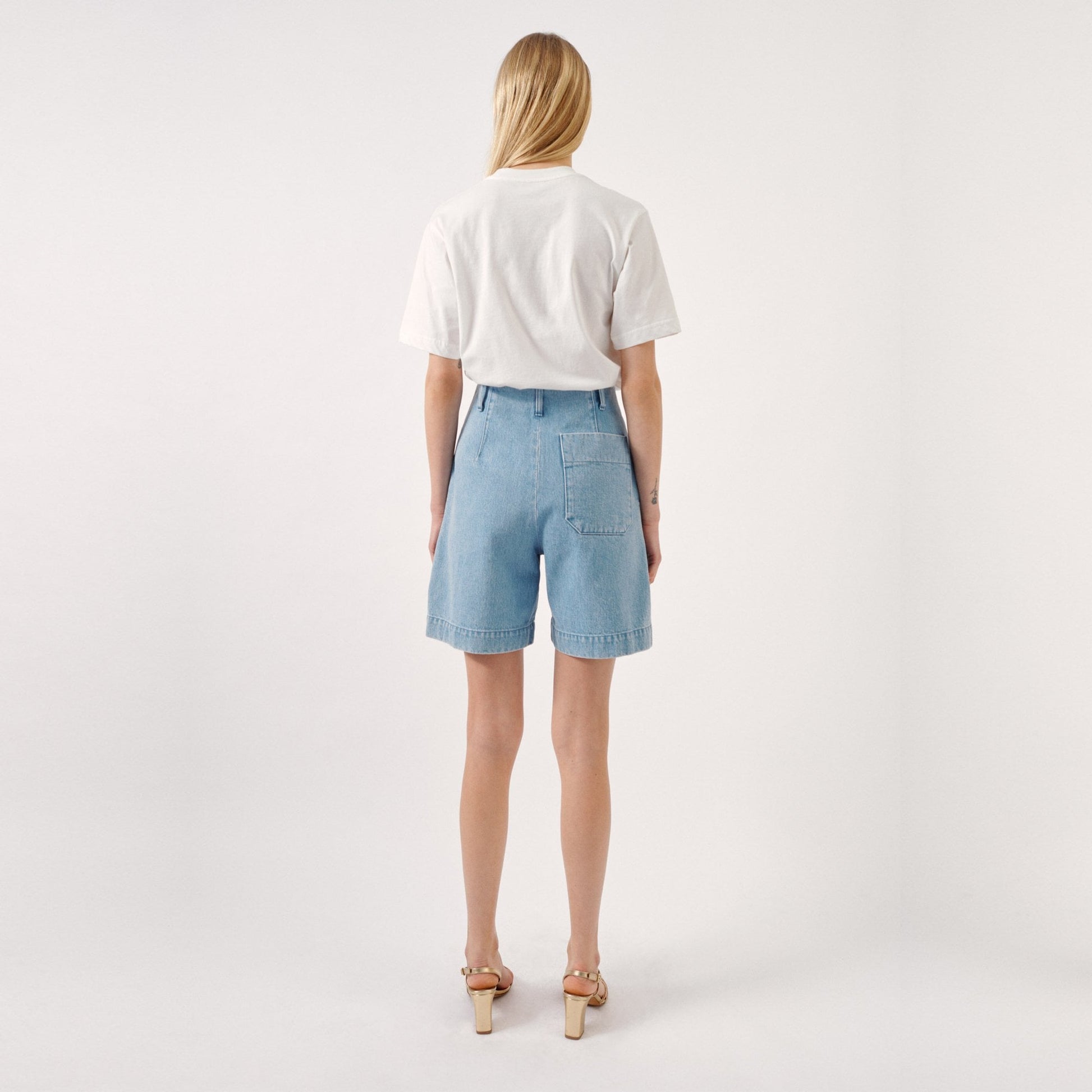 Baum Nolena Denim Shorts - Light Blue
