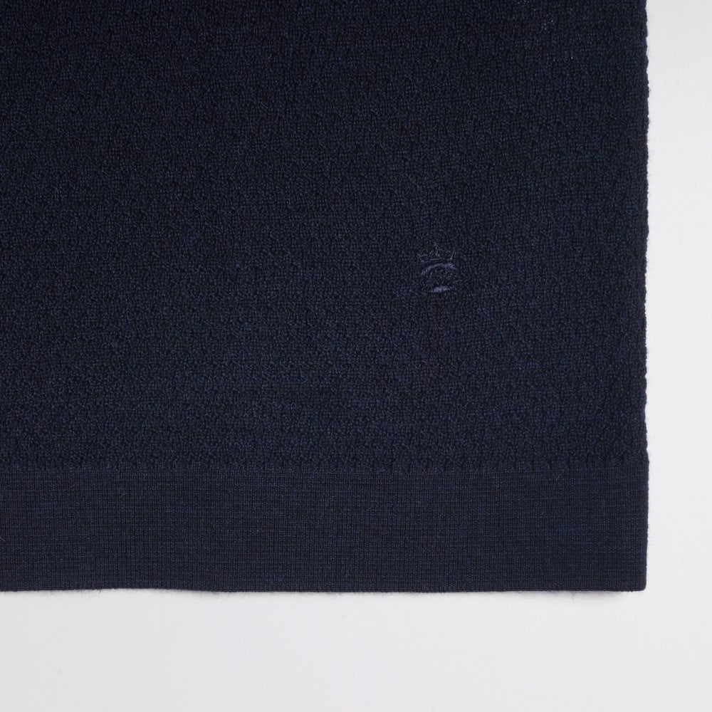 Thomas Merino Knit Tipped Polo - Navy