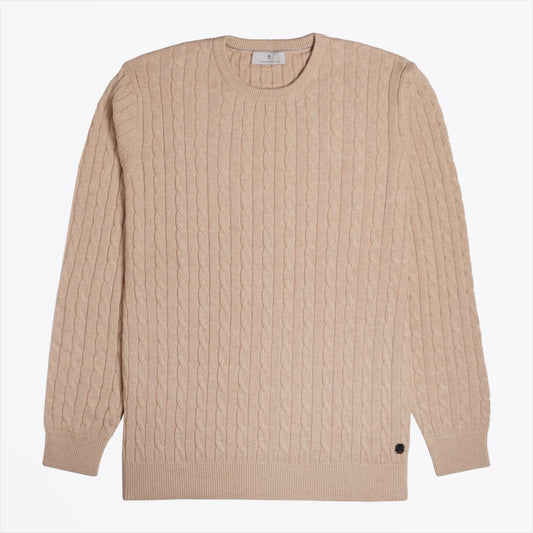 - Cashmere Blend Cable Knit - Cream