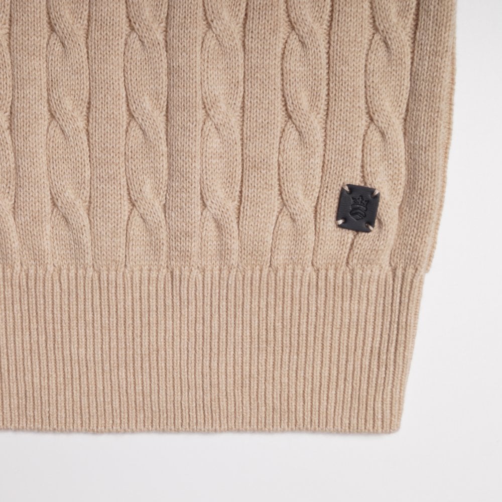 - Cashmere Blend Cable Knit - Cream