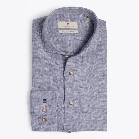 Linen Weave Shirt - Navy