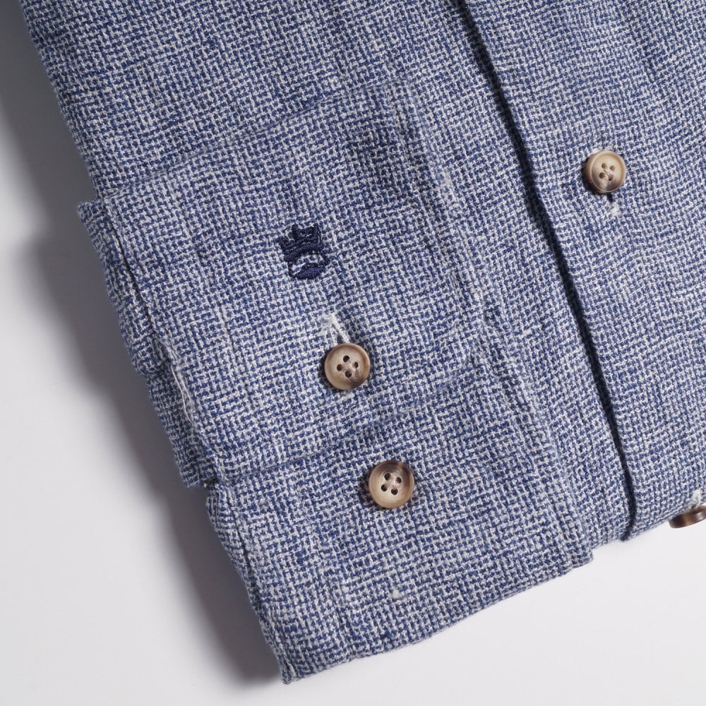 Linen Weave Shirt - Navy