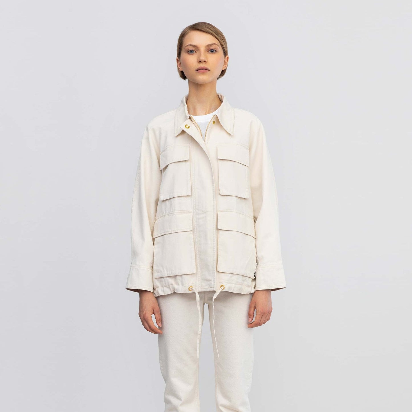 - Patch Pocket Shirt Jacket - Off-White