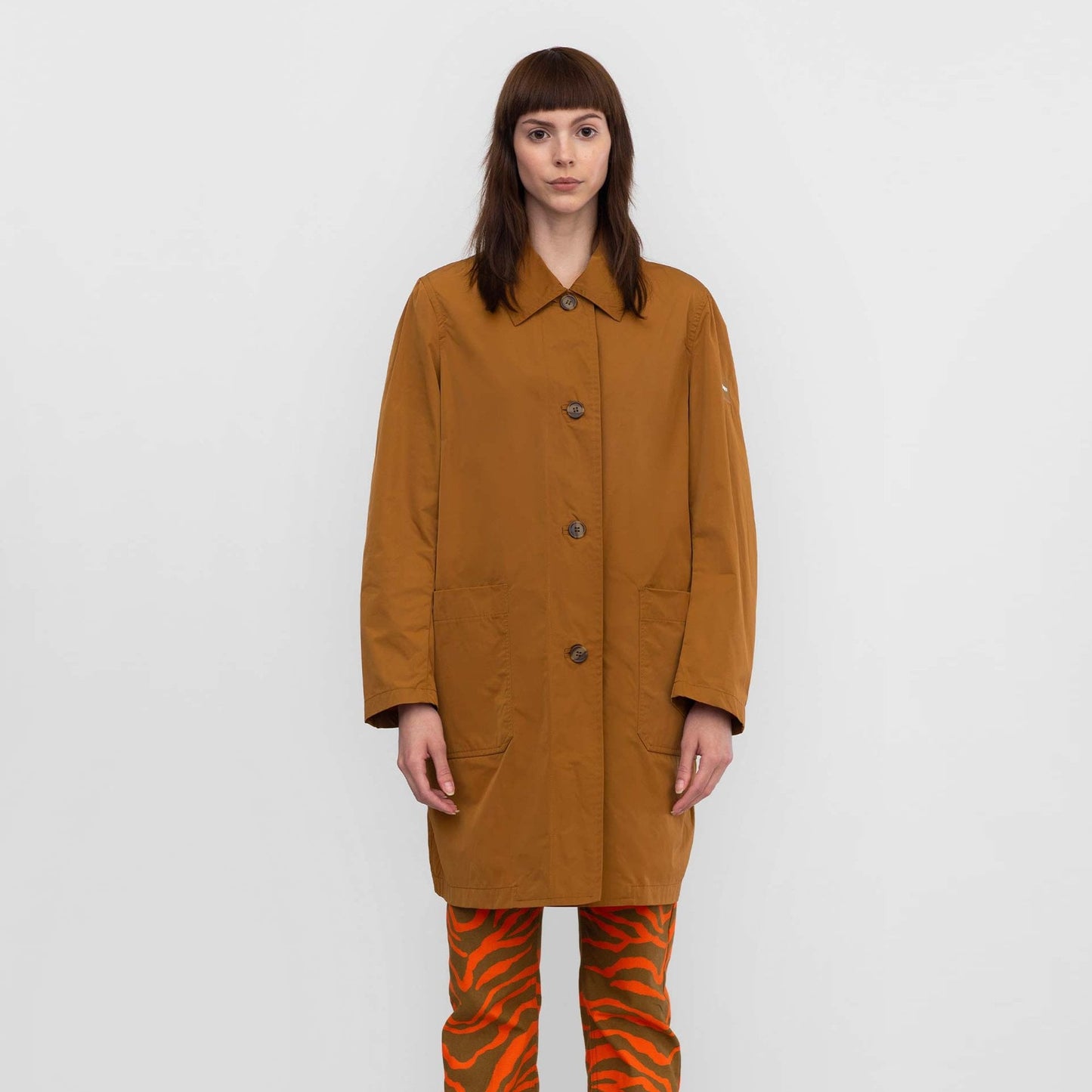 Medium-Length Raincoat - Tobacco
