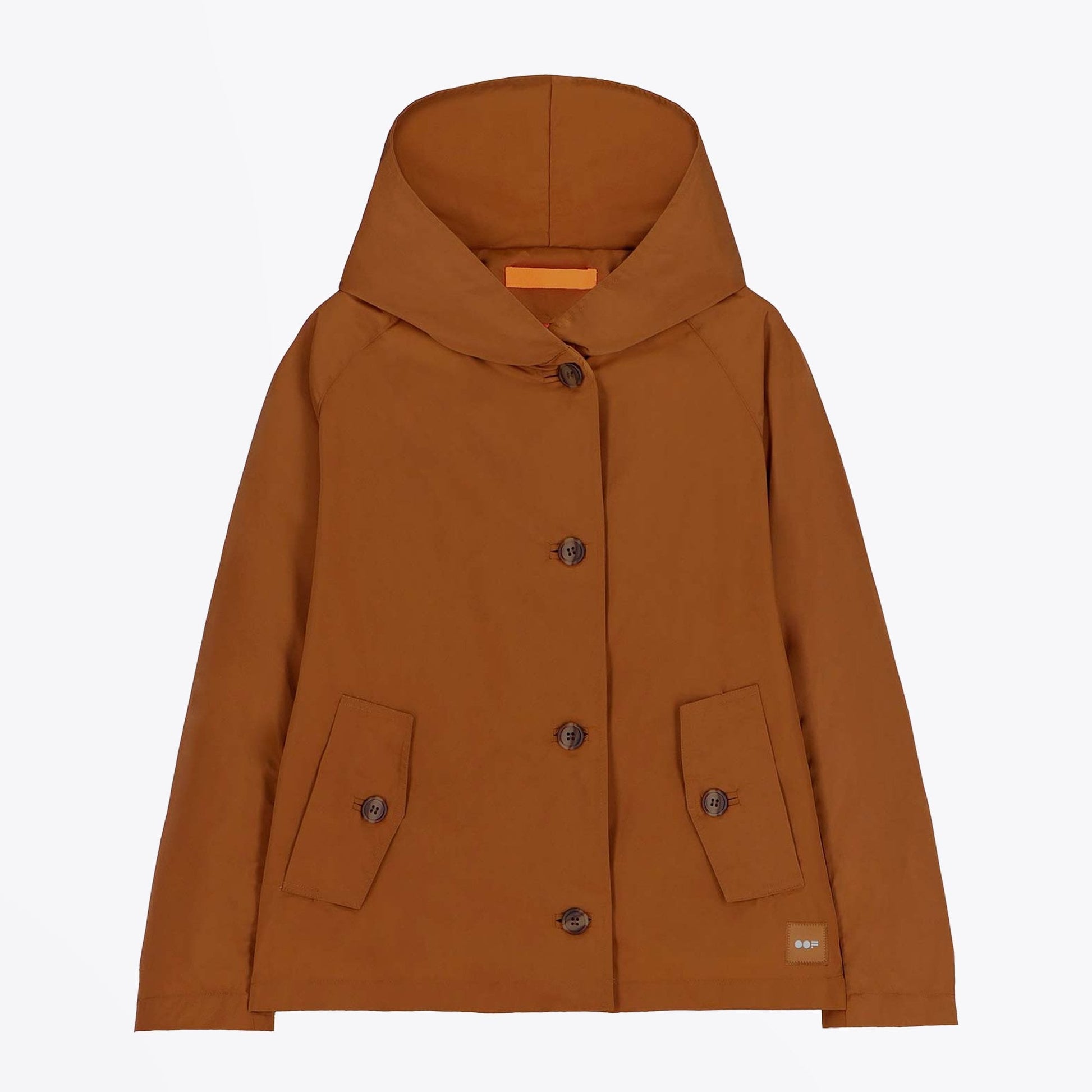 OOF Hooded Short Jacket - Tobacco
