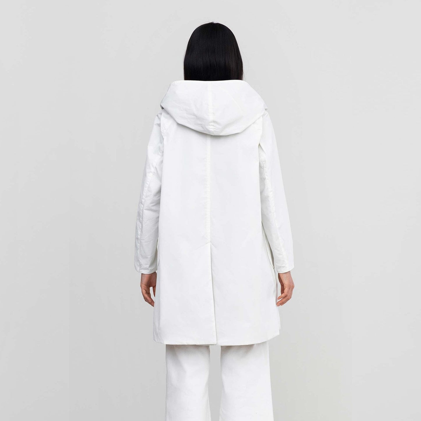 - Reversible Parka With Hood - White/Beige