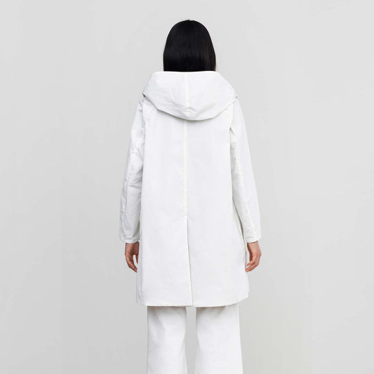- Reversible Parka With Hood - White/Beige