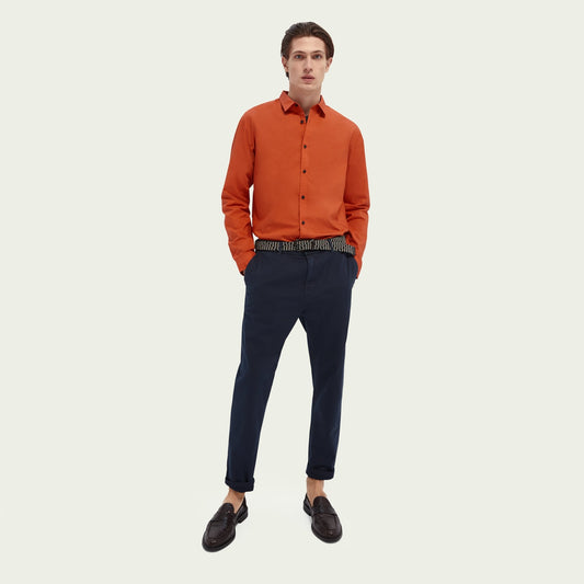 Garment-Dyed Twill Chinos - Navy