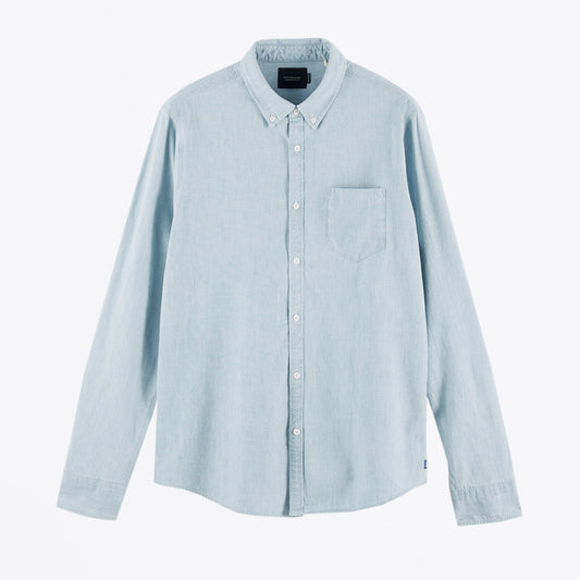 - Chambray Shirt - Blue