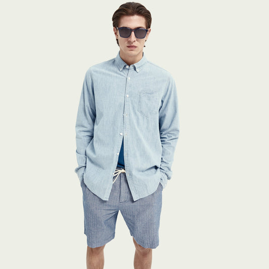 - Chambray Shirt - Blue