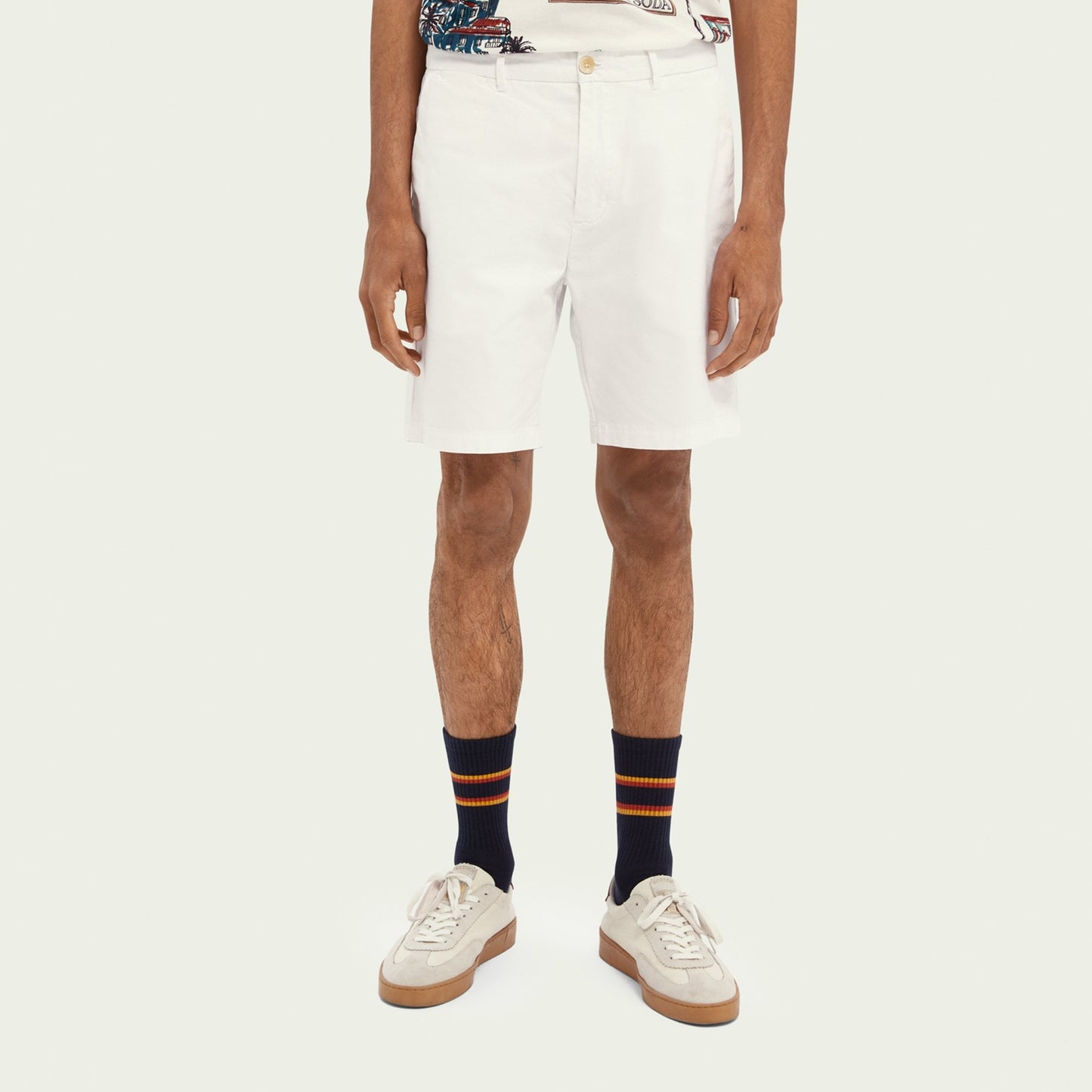 - Stuart - Cotton-Stretch Shorts - White