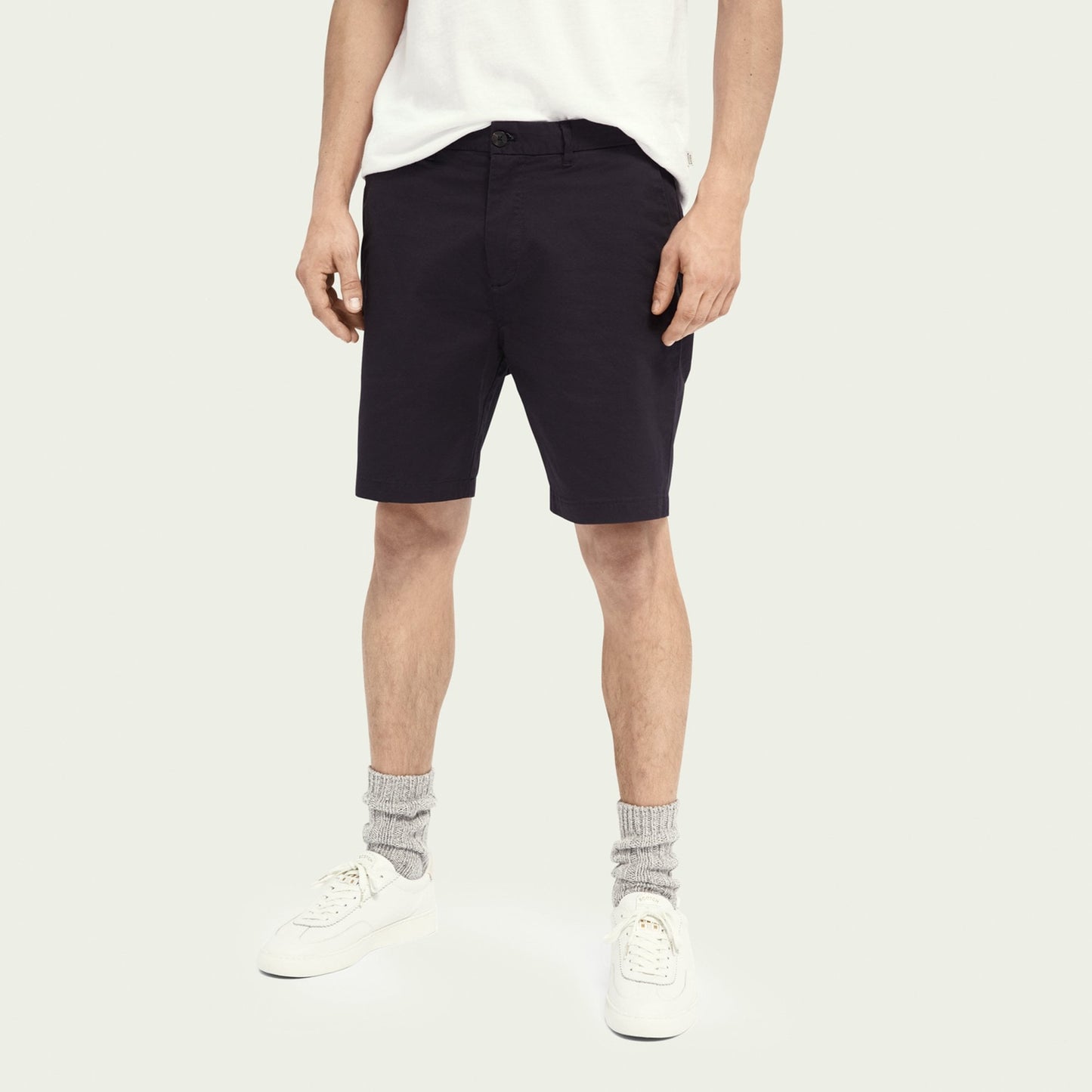 - Stuart - Cotton-Stretch Shorts - Navy