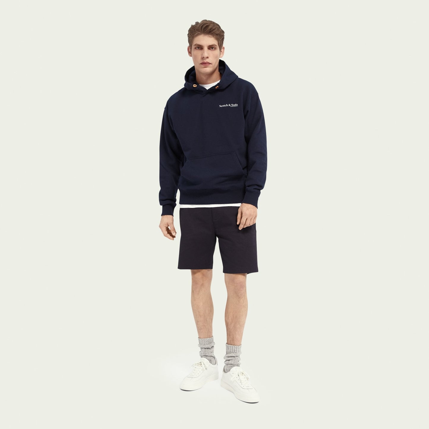 - Stuart - Cotton-Stretch Shorts - Navy