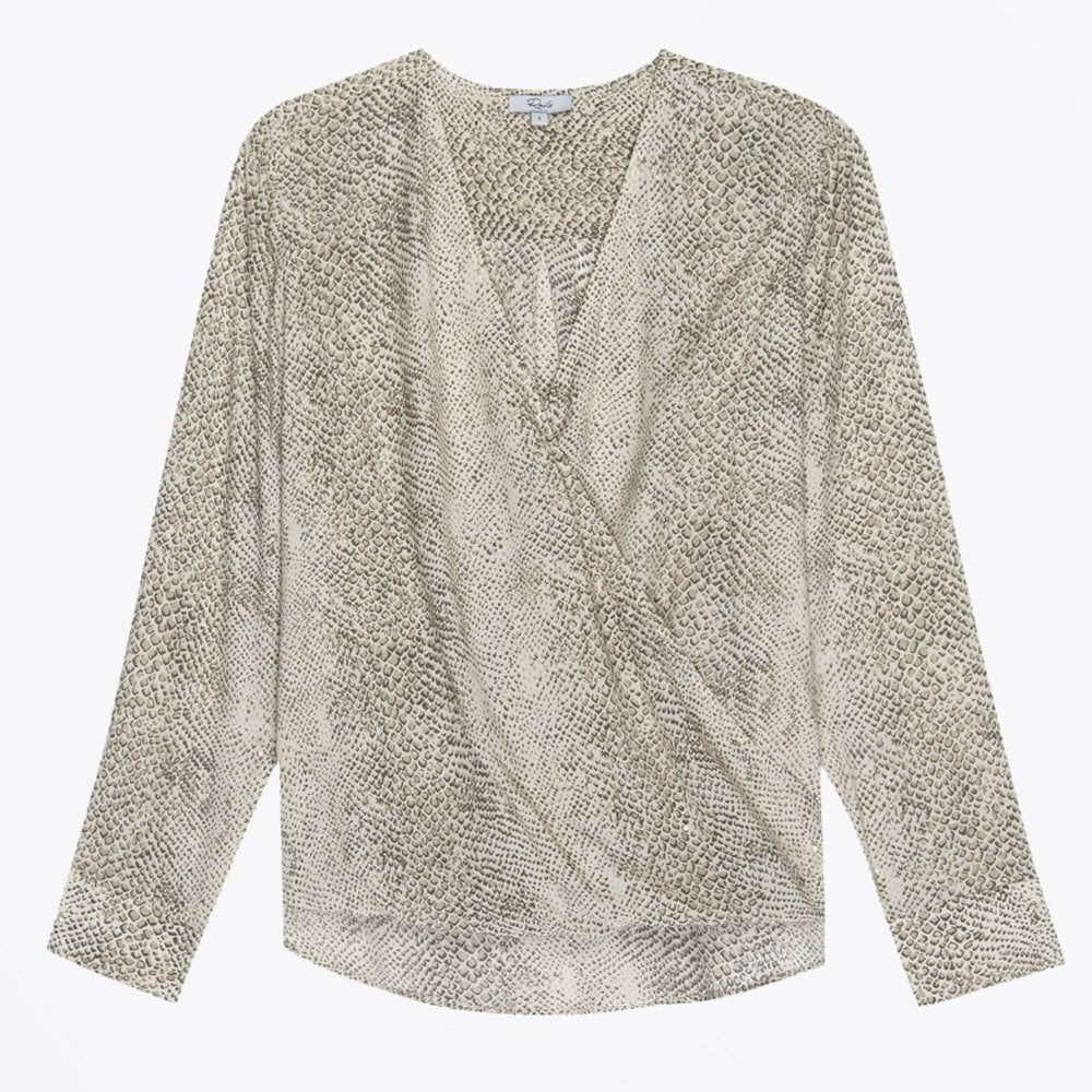 Rails Hillary Cream Snakeskin Top