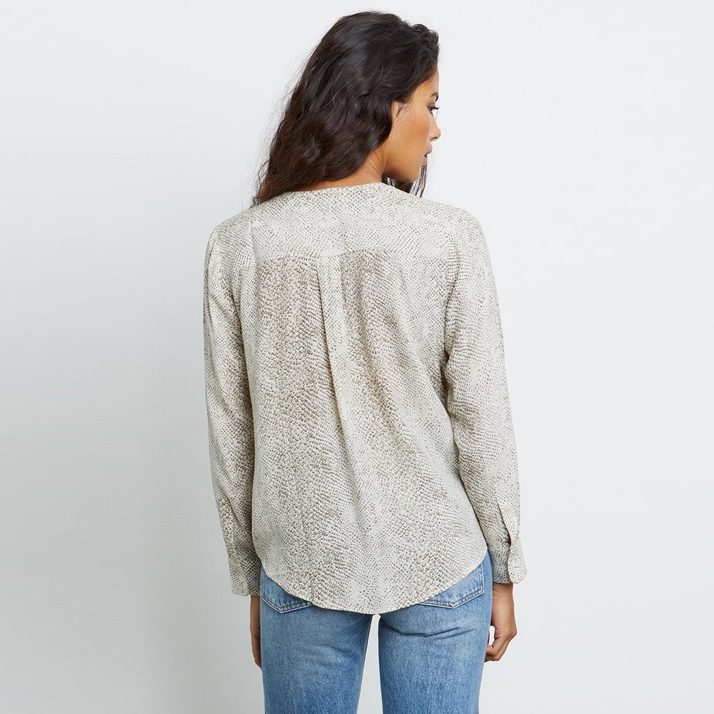 Rails Hillary Cream Snakeskin Top