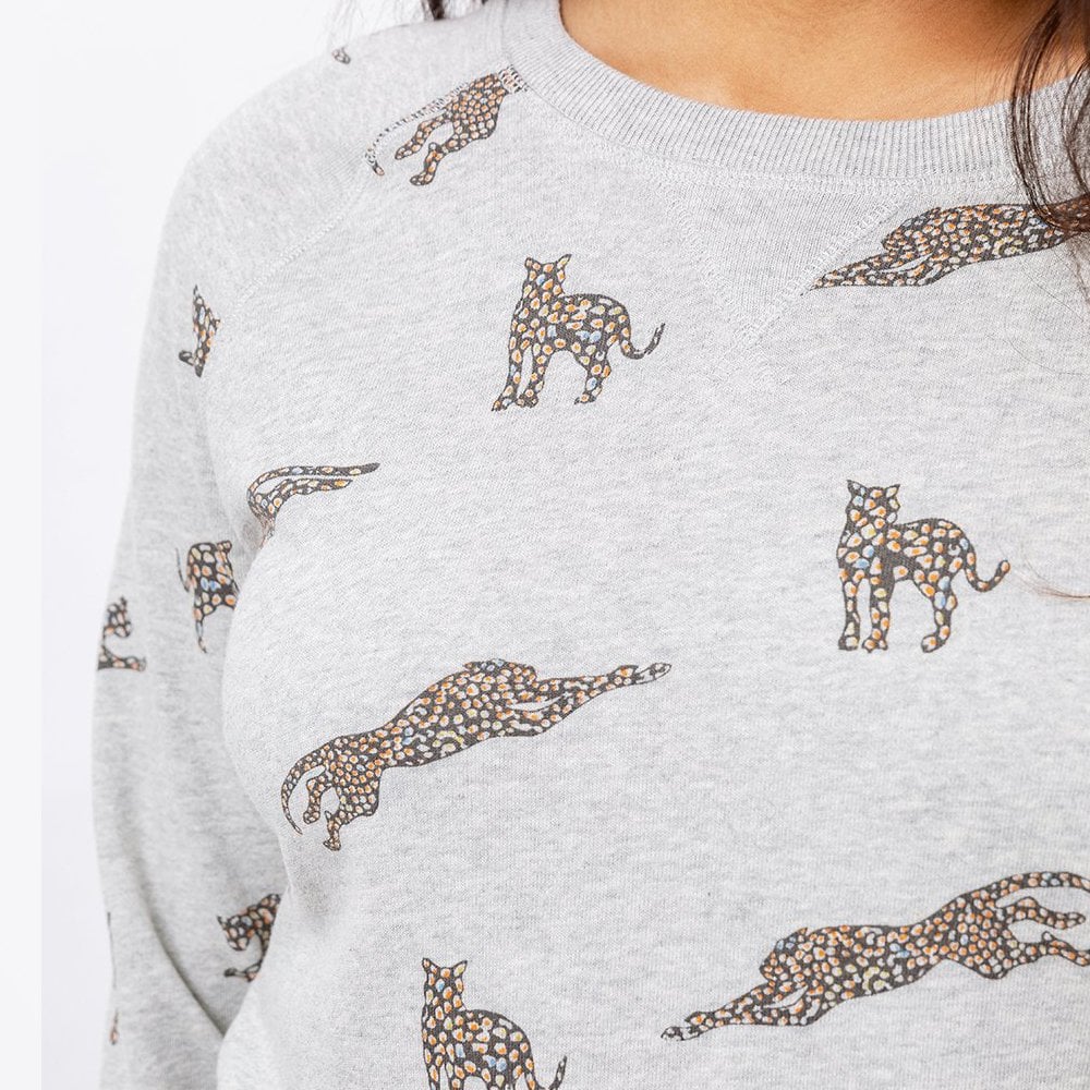 - Theo Sweatshirt - Heather Grey Jaguar