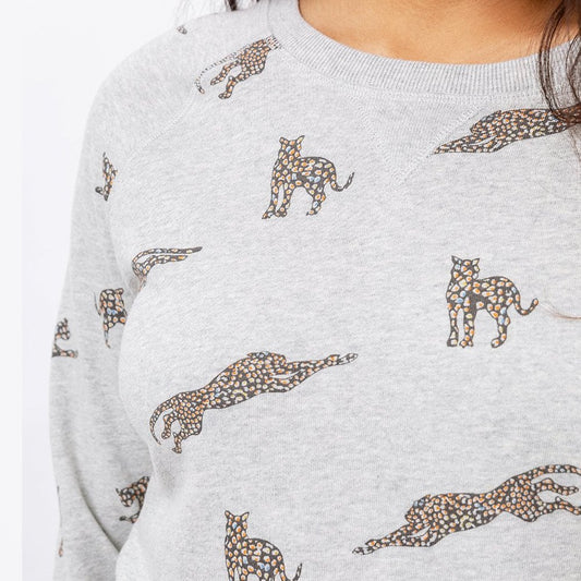 - Theo Sweatshirt - Heather Grey Jaguar