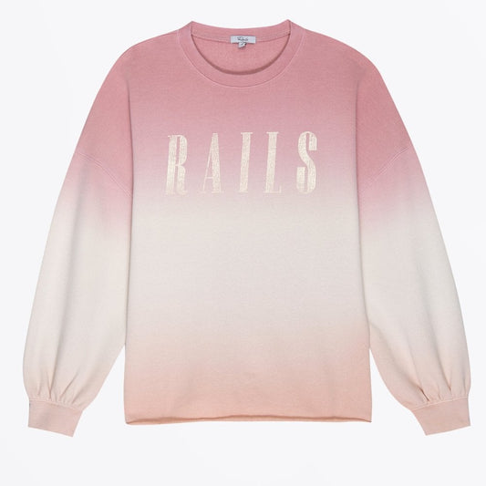 - Signature Sweatshirt - Pink Peach Dip Dye
