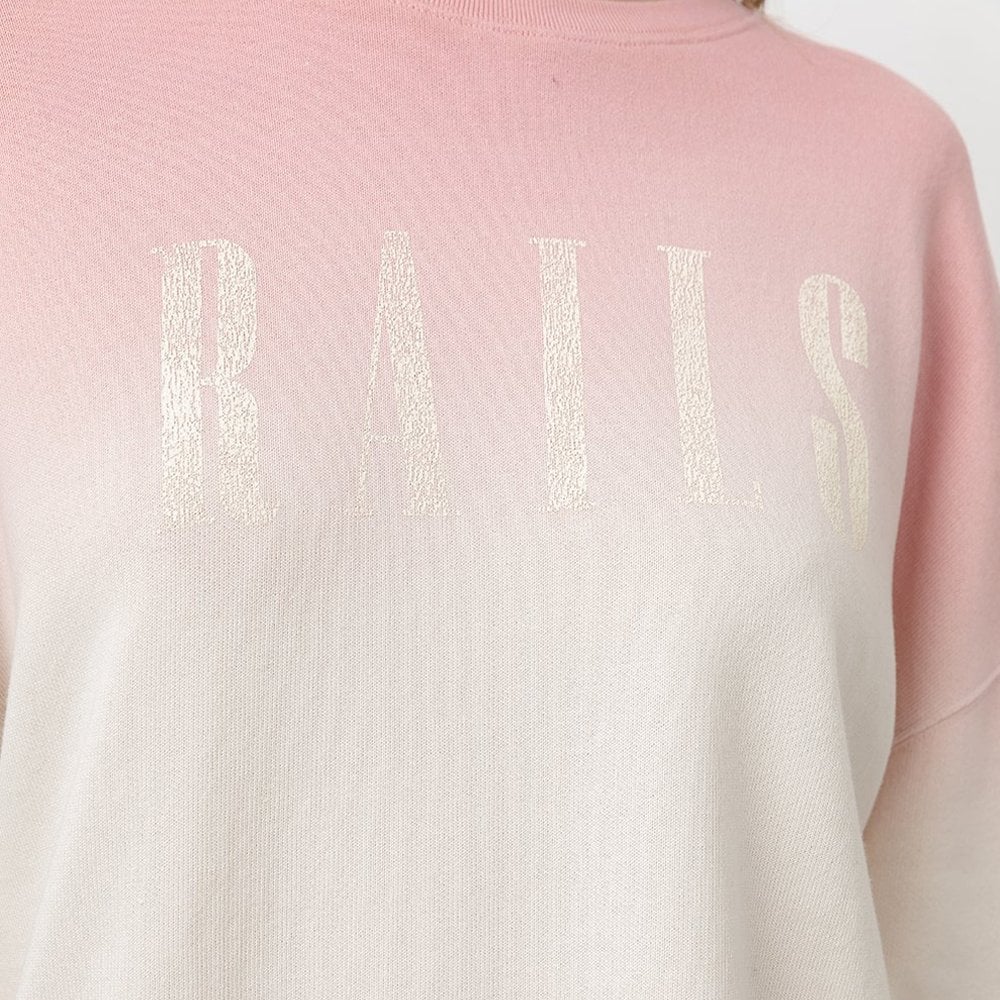 - Signature Sweatshirt - Pink Peach Dip Dye