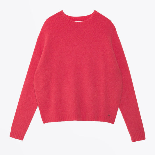 - Round Neck Sweater - Coral