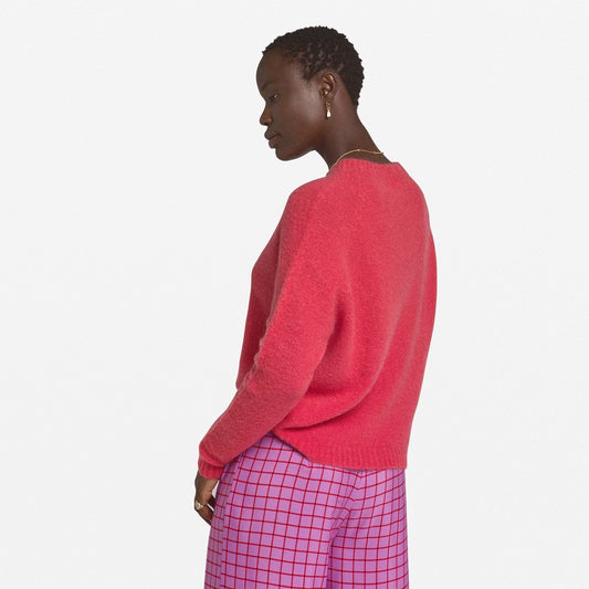 - Round Neck Sweater - Coral