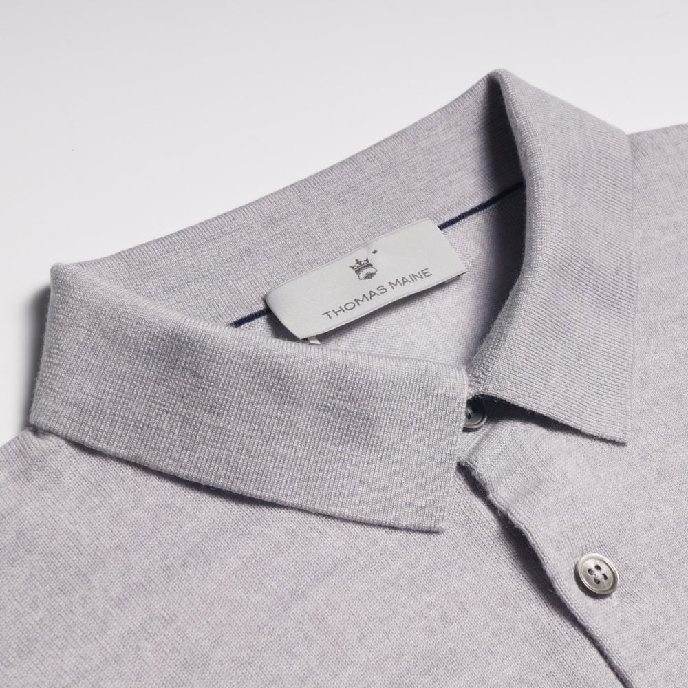 Merino Polo Shirt - Grey