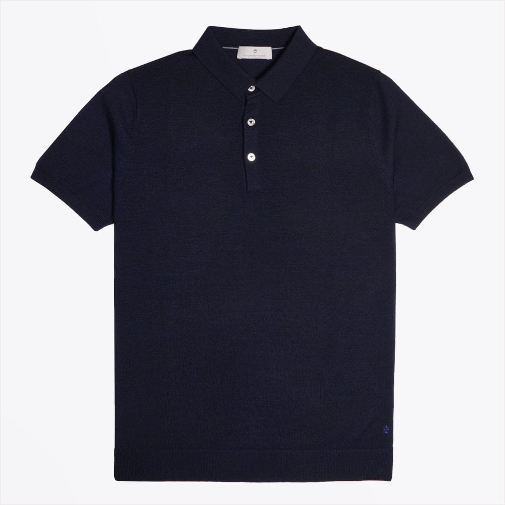 Thomas Merino Polo Shirt - Navy