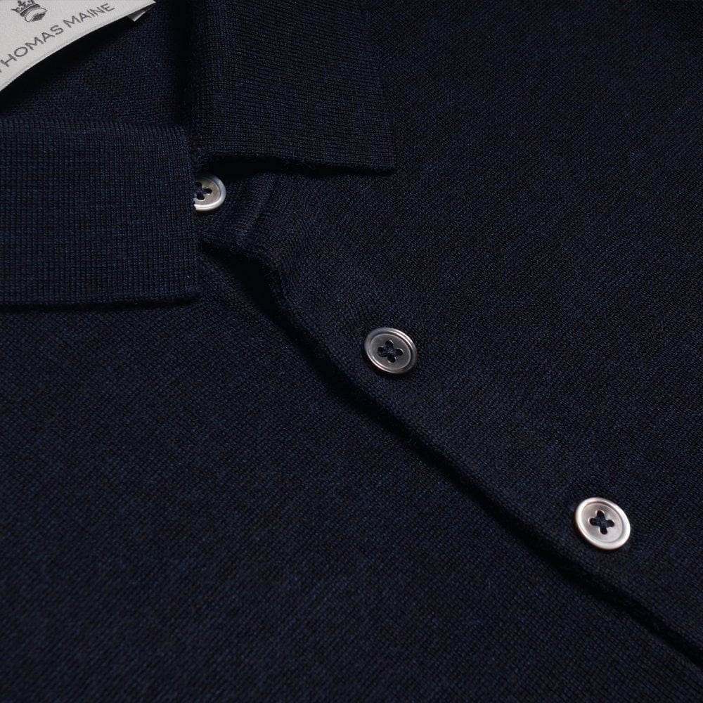 Merino Polo Shirt - Navy