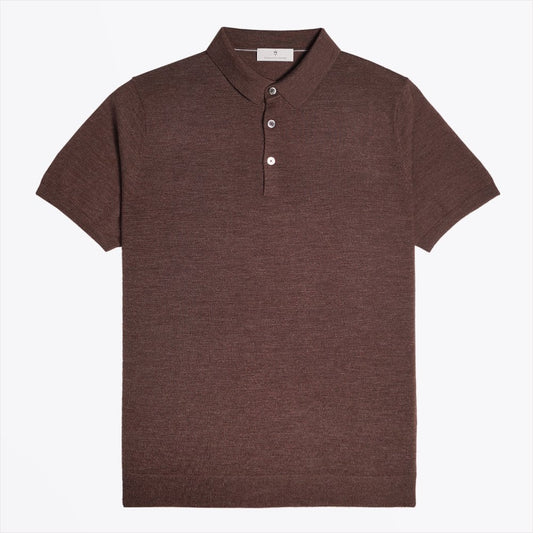 Merino Polo Shirt - Brown