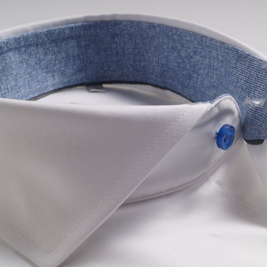 - Cross-Hatch Trim Insert Shirt - White