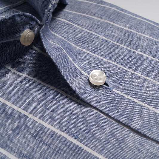 Linen Stripe Shirt - Blue
