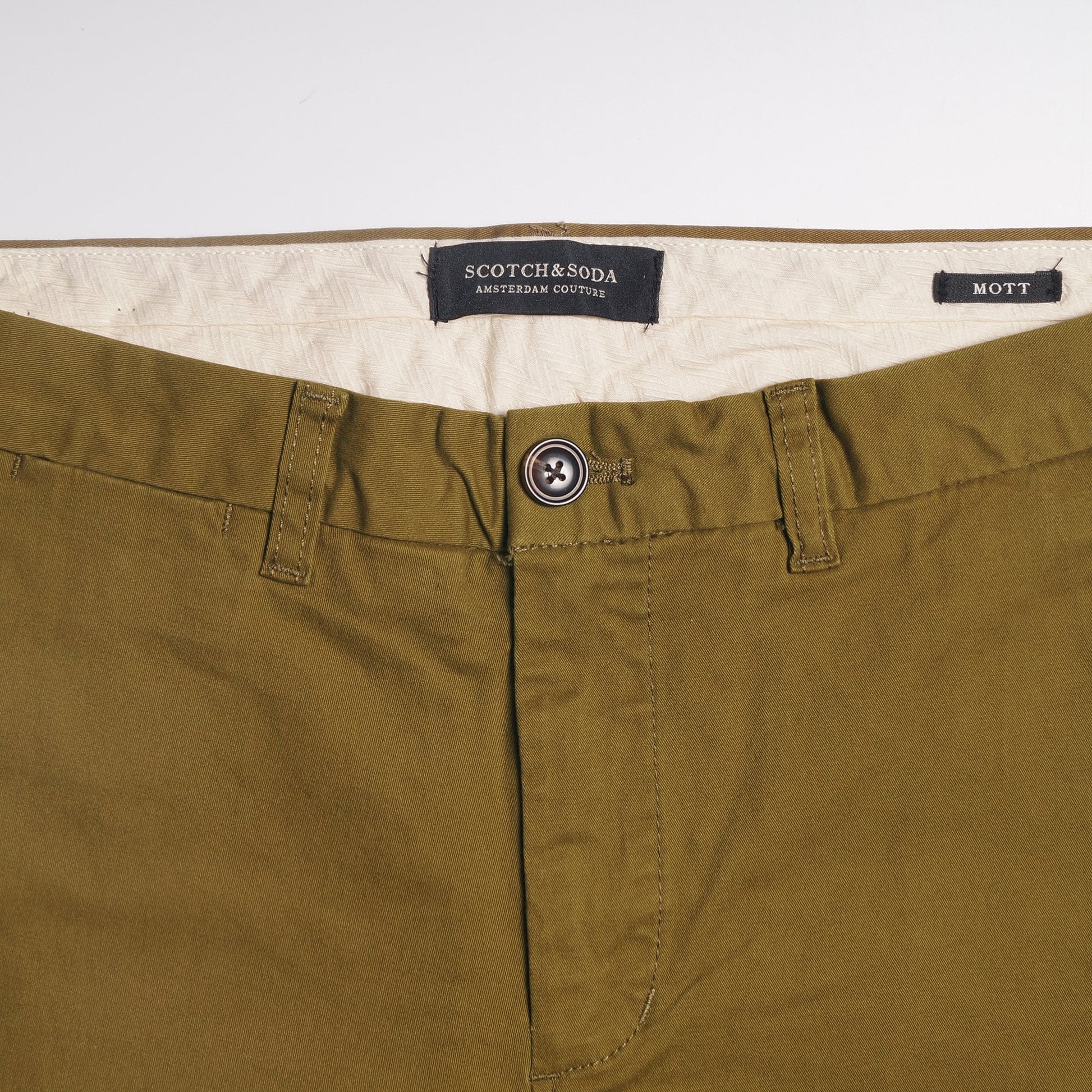 Scotch Mott - Super-Slim Twill Chino - Khaki Green