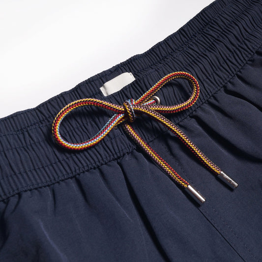 Multi-Coloured Drawcord Swim Shorts - Navy