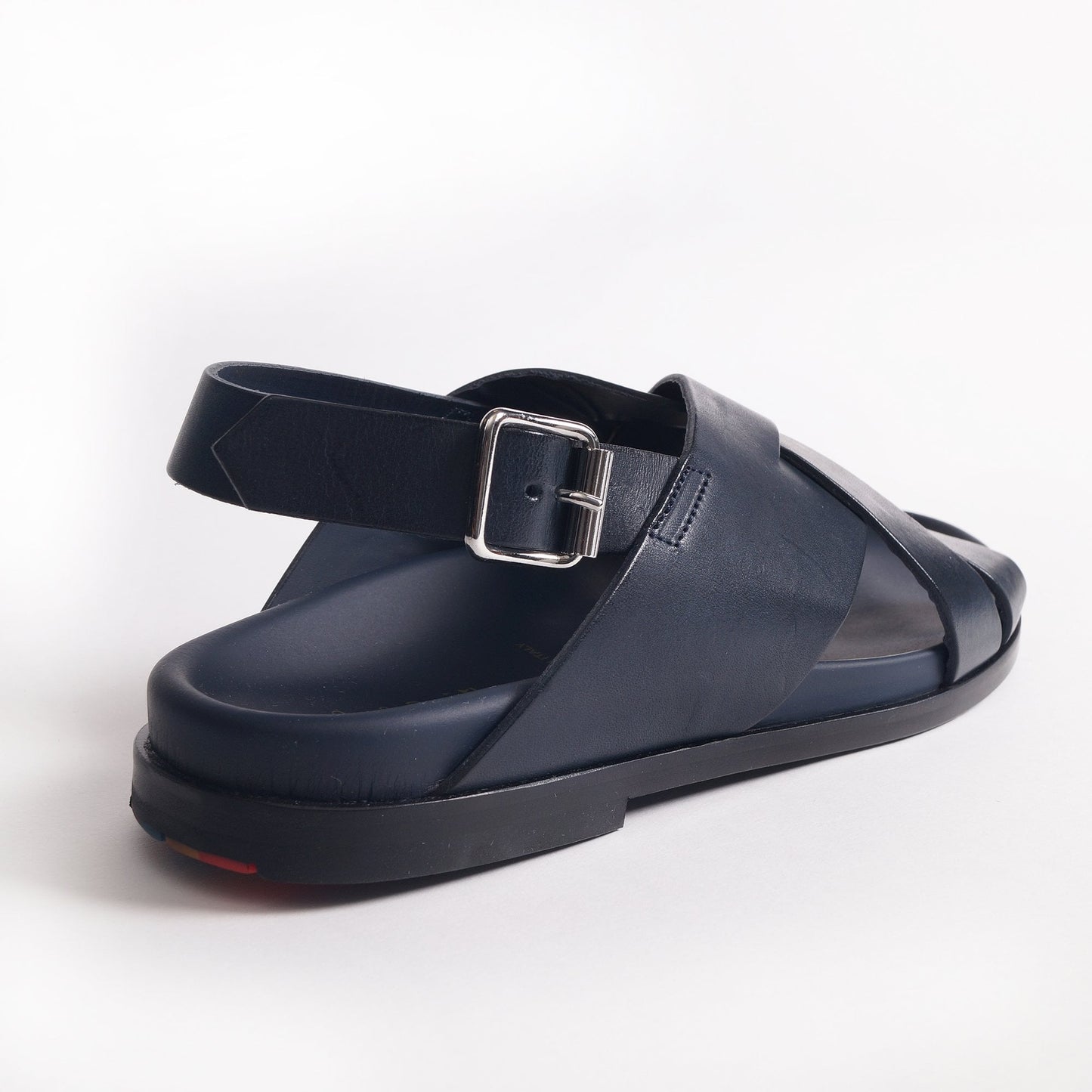 - 'Chandler' Leather Sandals - Dark Navy