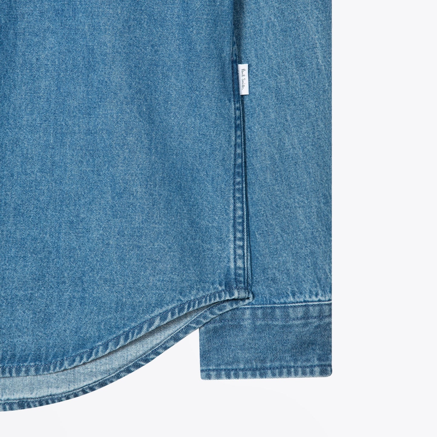 - Tailored-Fit Denim 'Happy' Shirt - Blue