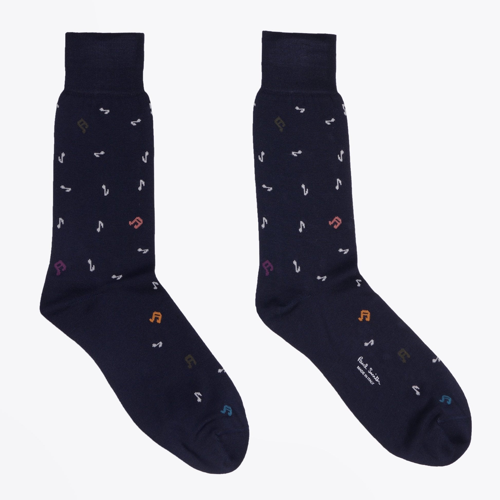 Paul Music Notes Socks - Navy